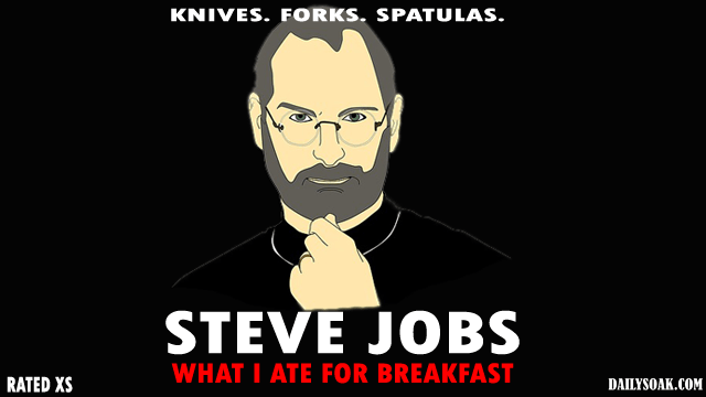 Funny parody satire movie poster for Steve Jobs Hollywood movie.