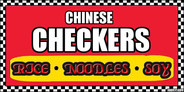 Funny satire poster of Checkers restaurant taken over by China.
