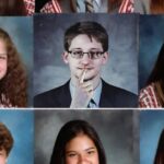 NSA whistle-blower Edward Snowden wearing a suit in a yearbook photo.