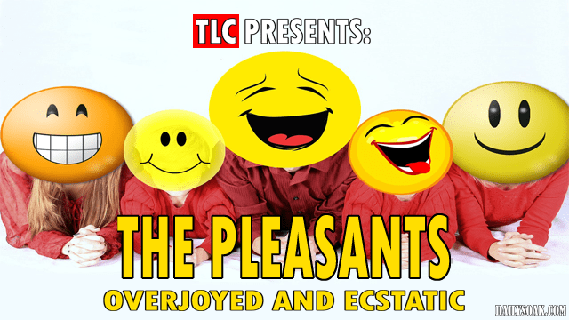 Funny satire of a happy family with smiley face heads getting their own TV show on TLC.