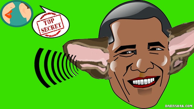 Funny cartoon of President Obama with large donkey ears.