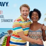 Funny parody Old Navy ad of an interracial couple hugging for an ad.