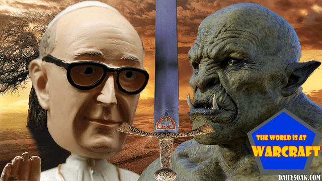 Parody satire of Warcraft with Pope Francis.