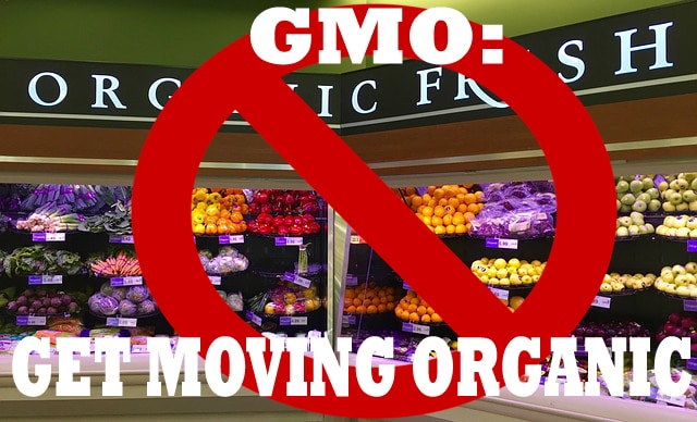 Parody anti-organic food ad campaign showing organic food banned.