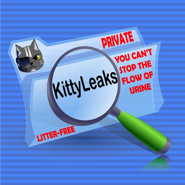 Parody satire of WikiLeaks with a cat.