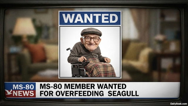 Senior citizen man in a wheelchair.
