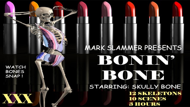 Parody of a porno with skeletons for actors.