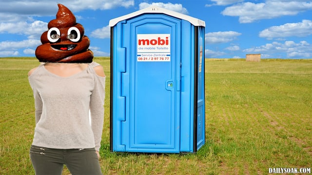 Top 6 Must Wear Costume Masks This Halloween (6 Photos) 62 Woman wearing a turd shit mask for Halloween.