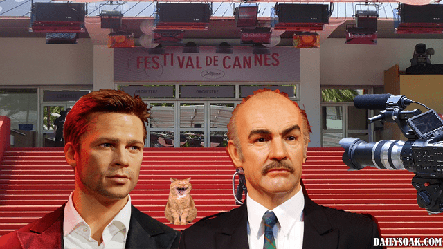 Brad Pitt and Sean Connery on the Red Carpet.