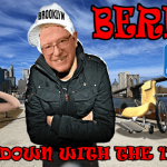 Parody rap album with Bernie Sanders in black jacket.