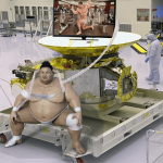A fat Asian man hooked up to a space age machine in laboratory.