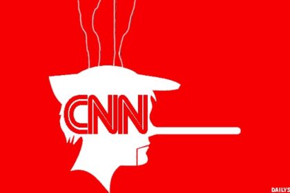 Pinocchio with CNN written on his face for a parody of their retraction..