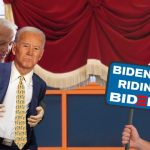 Joe Biden hugging Joe Biden twin from behind.