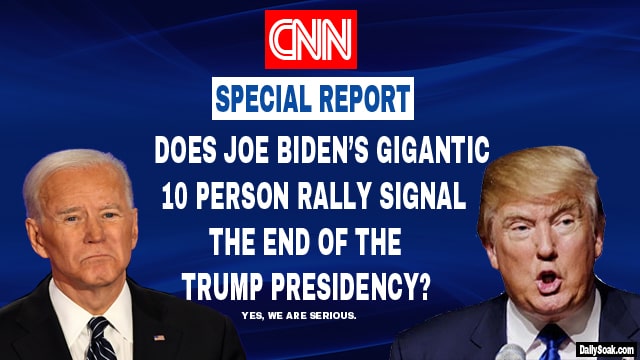 Joe Biden and Donald Trump on CNN advertisement.