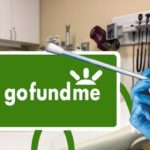 GoFundMe parody showing the site inside doctor's office getting a COVID swab test.