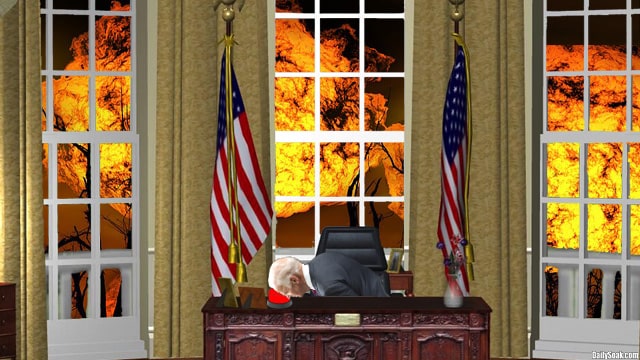 Joe Biden sleeping inside the White House Oval Office.