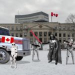 Justin Trudeau's new police forced dressed as Darth Vader and stormtroopers from Star Wars.