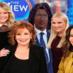 Parody cast of The View with Justin Trudeau filling in for Whoopi Goldberg.