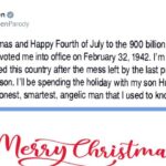 Parody Joe Biden Easter Twitter tweet wishing Merry Christmas.