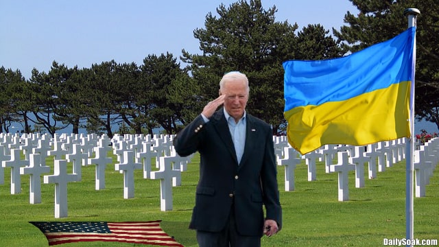 Joe Biden at 9/11 ceremony inside graveyard.