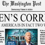 Parody of The Washington Post with photo of Joe Biden on front page.