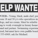 Newspaper help wanted ad parody posted by Barack Obama searching for new chef.