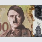 Parody Canadian one hundred dollar bill with Adolf Hitler on it.