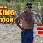 Joe Biden on Delaware beach on vacation.
