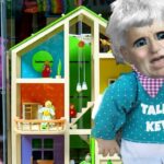 Kevin McCarthy doll wearing blue and white clothes inside toy store.