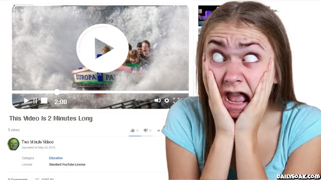 Teenage girl with eyes crossed watching YouTube video.