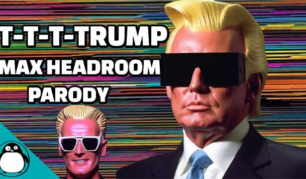 Donald Trump as Max Headroom.