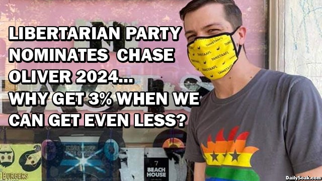 Libertarian Party nominates Chase Oliver as presidential candidate.