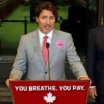 Justin Trudeau giving a speech to Canadians on new carbon tax.