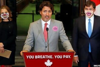 Justin Trudeau giving a speech to Canadians on new carbon tax.