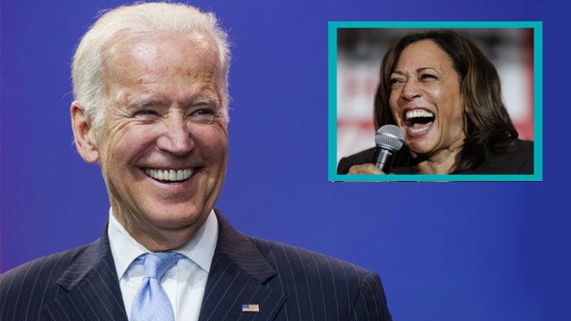 Joe Biden endorsing Kamala Harris for president.