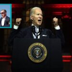 Joe Biden giving angry speech after assassination attempt on Donald Trump.