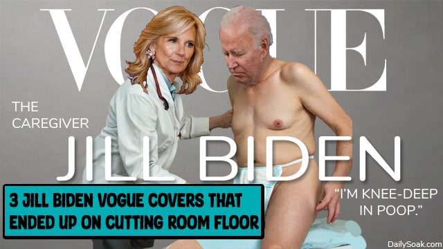 Jill Biden Vogue magazine cover parody.