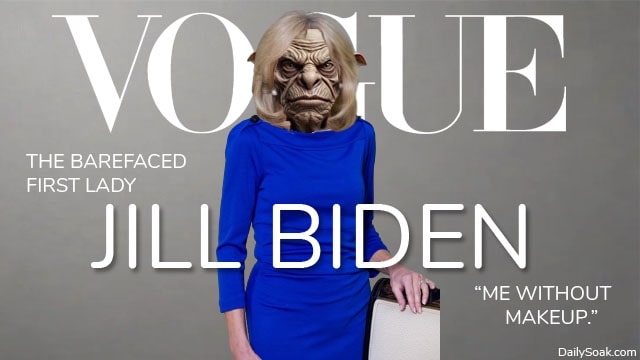 Jill Biden Vogue magazine cover parody.