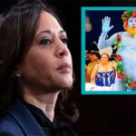 Kamala Harris watching Olympics opening ceremony.