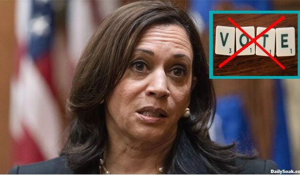 Kamala Harris giving speech on Iran.