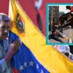 Justin Trudeau's mounted police next to Venezuelan President Maduro.