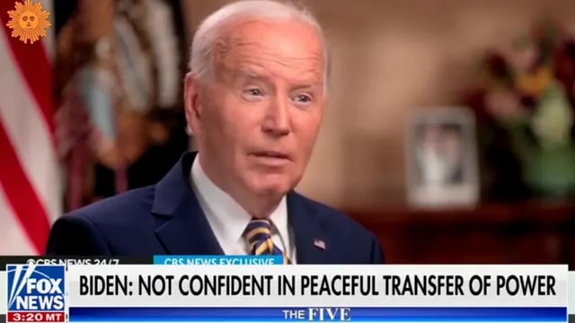 Joe Biden giving interview on Fox News about Donald Trump.