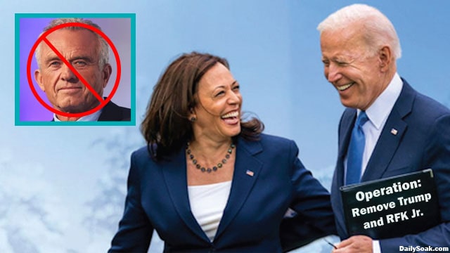 Democrat party Joe Biden and Kamala Harris removing RFK Jr. from New York ballot.