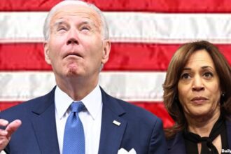 Joe Biden and Kamala Harris practicing for a debate.