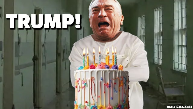 Robert De Niro thinking about Donald Trump on his birthday.