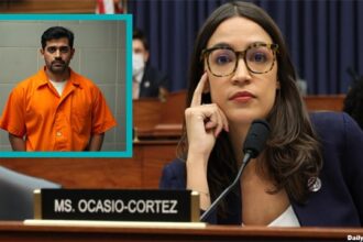 AOC sitting in Congress discussing the Venezuelan gangs in Colorado.