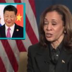 Kamala Harris giving interview about Russia and China.