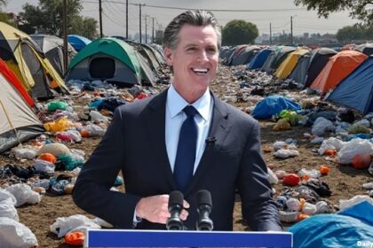 Gavin Newsom signing a bill banning AI generated images and election deepfakes.