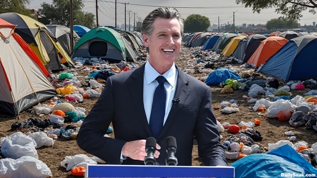 Gavin Newsom signing a bill banning AI generated images and election deepfakes.