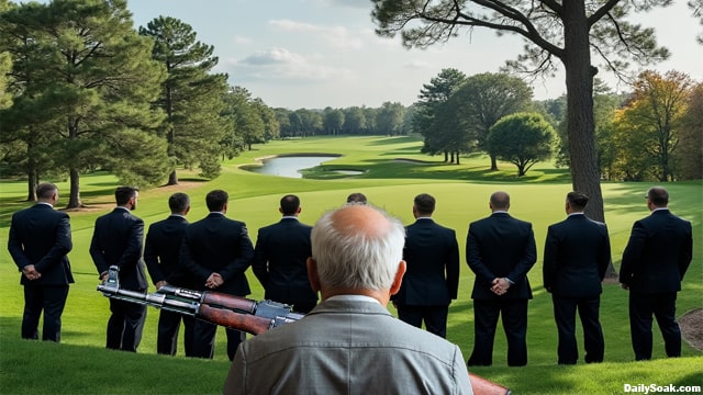 Secret Service watching Donald Trump on golf course near shooter.